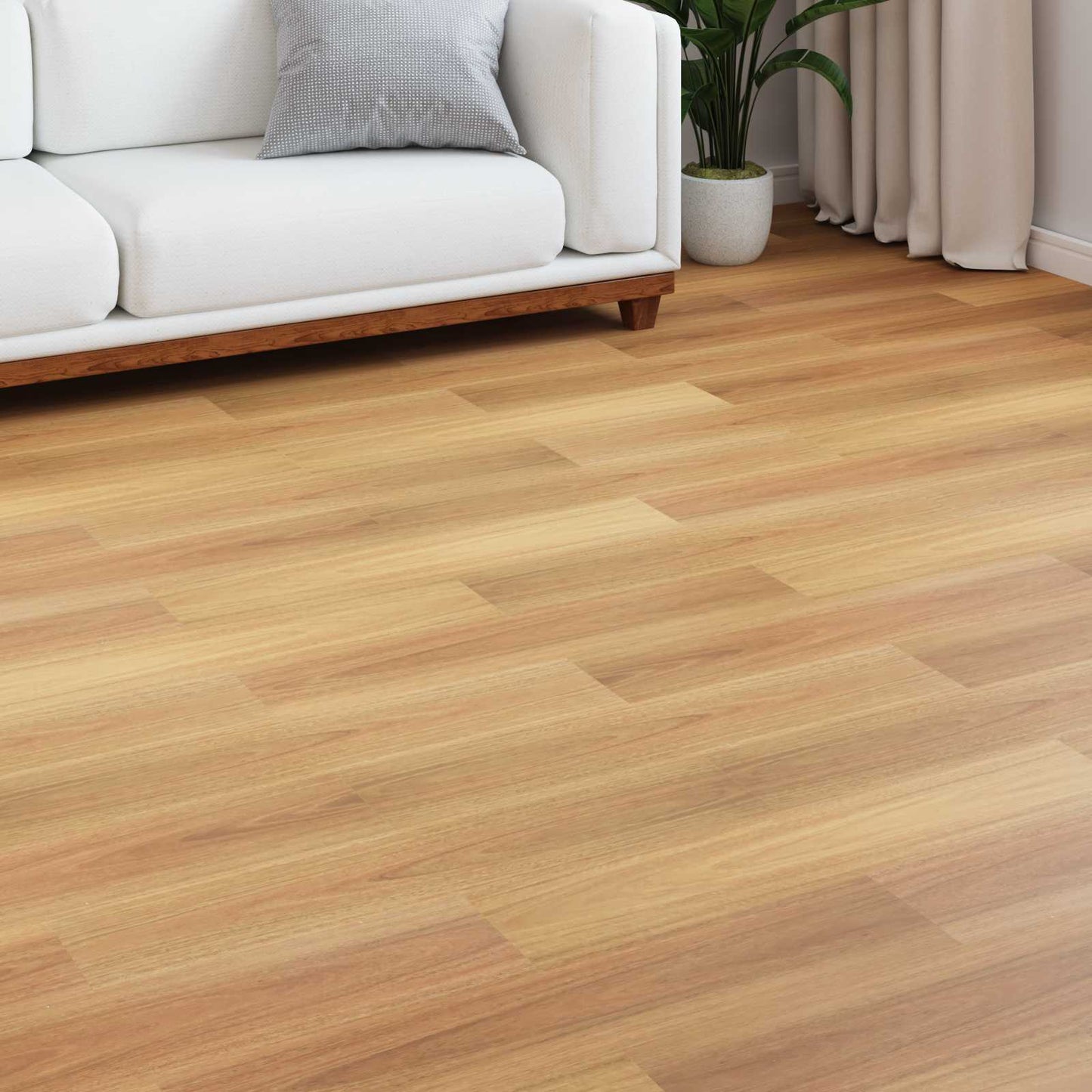 Laminált padló 5 pcs Sötét Dió 101 x 20 x 0,8 cm Szerelt fa
