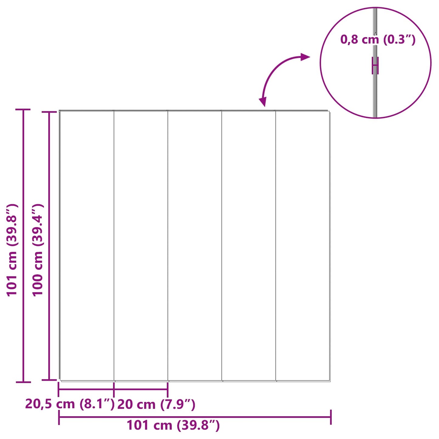 Laminált padló 5 pcs Öreg Szürke 101 x 20 x 0,8 cm Szerelt fa