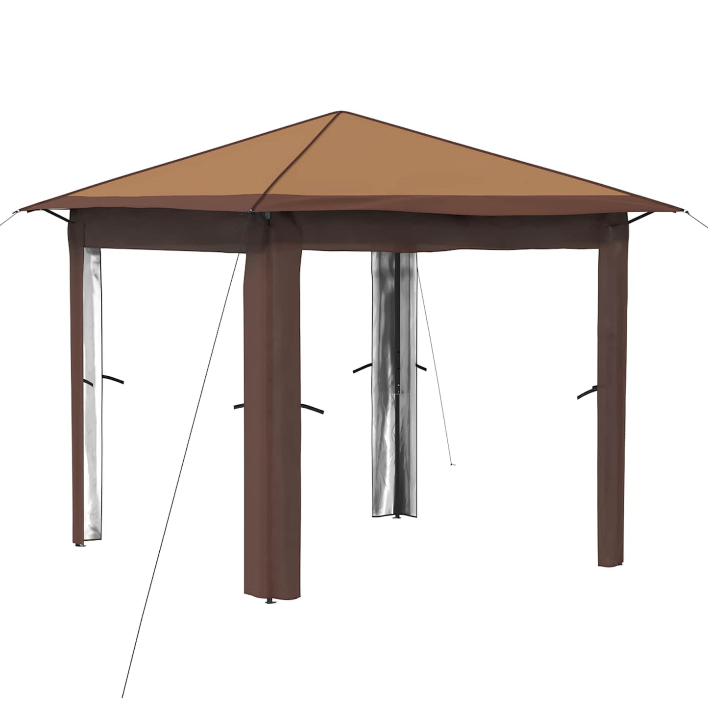 Pavilon Oldalfal Nélkül 2,6 x 2,6 m Beige és barna