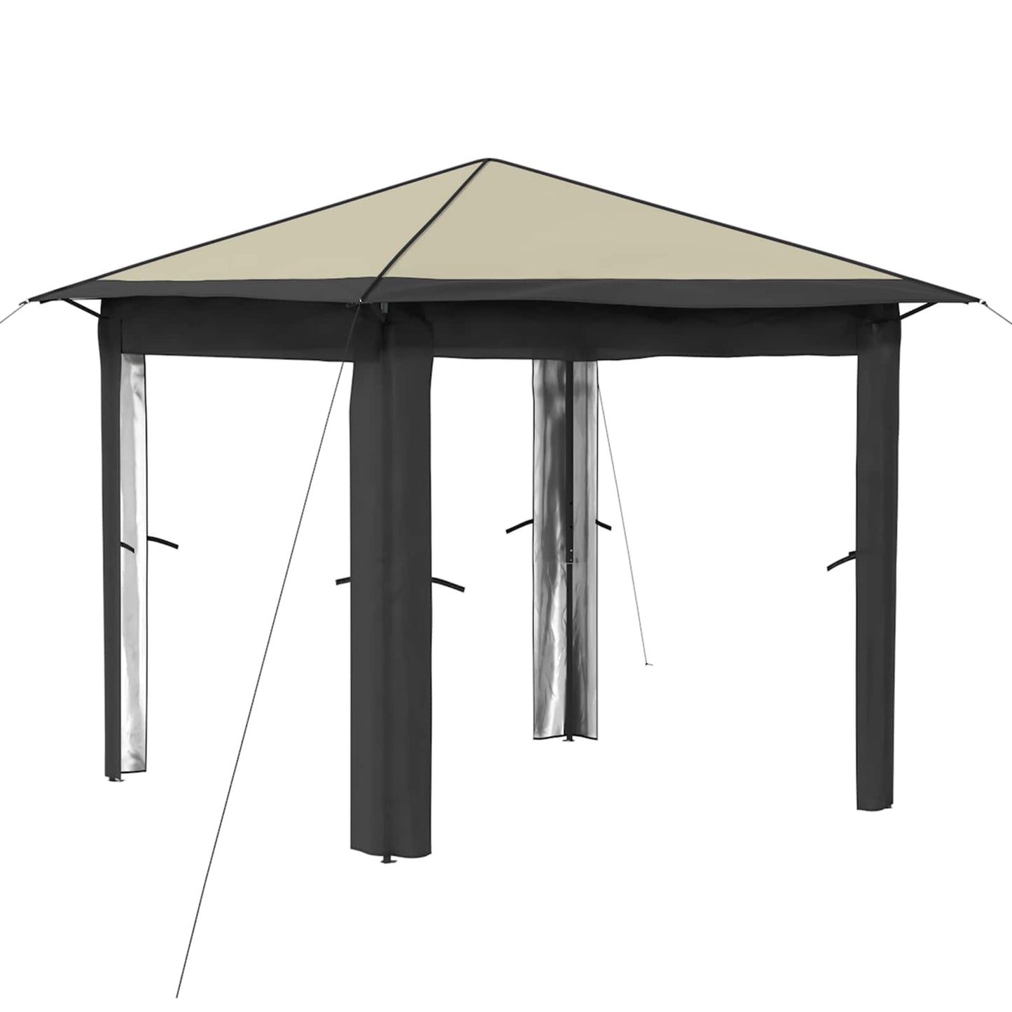 Pavilon Oldalfal Nélkül 2,6 x 2,6 m Krém és Antracit