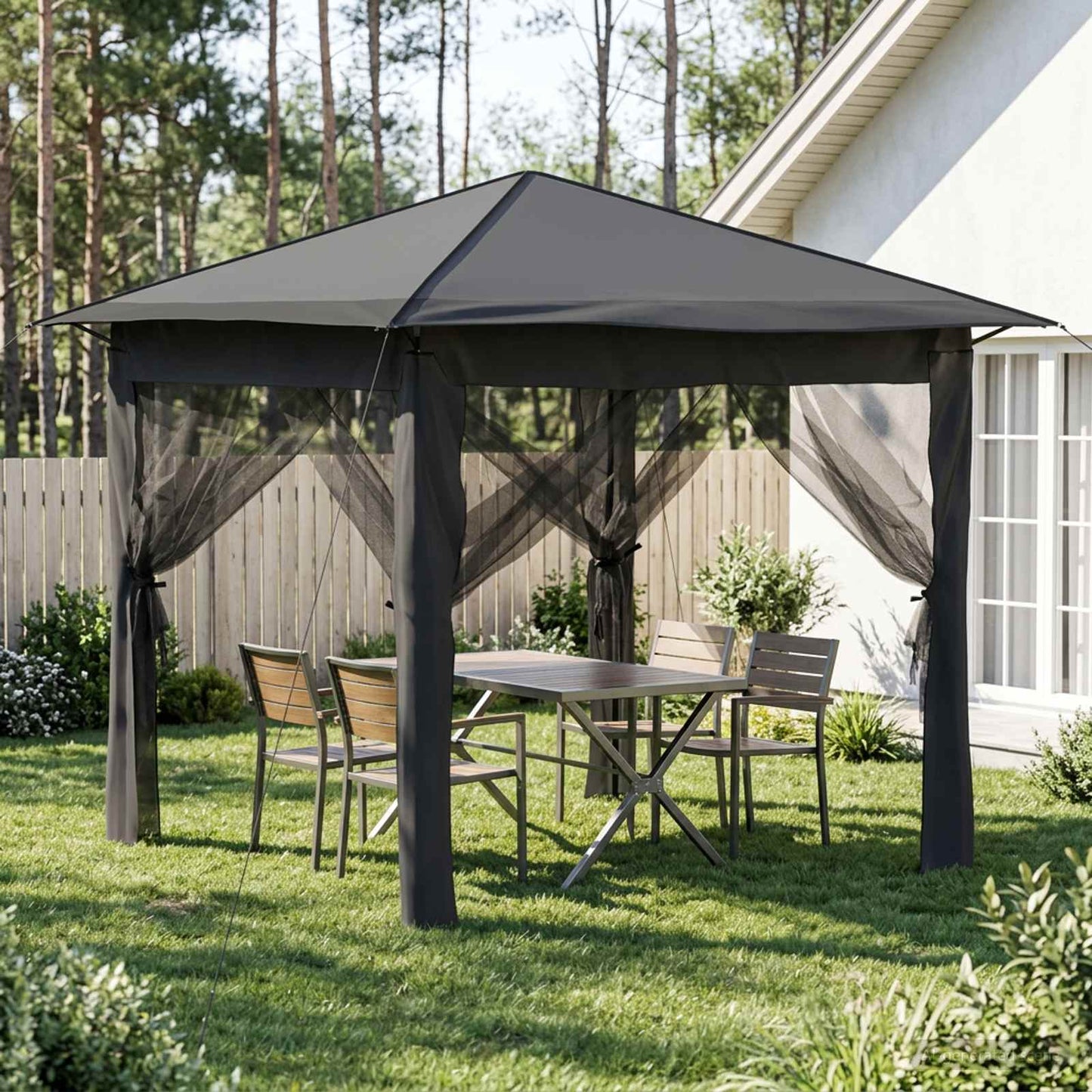 Kerti Pavilon 4 Oldalfallal 2,6 x 2,6 m