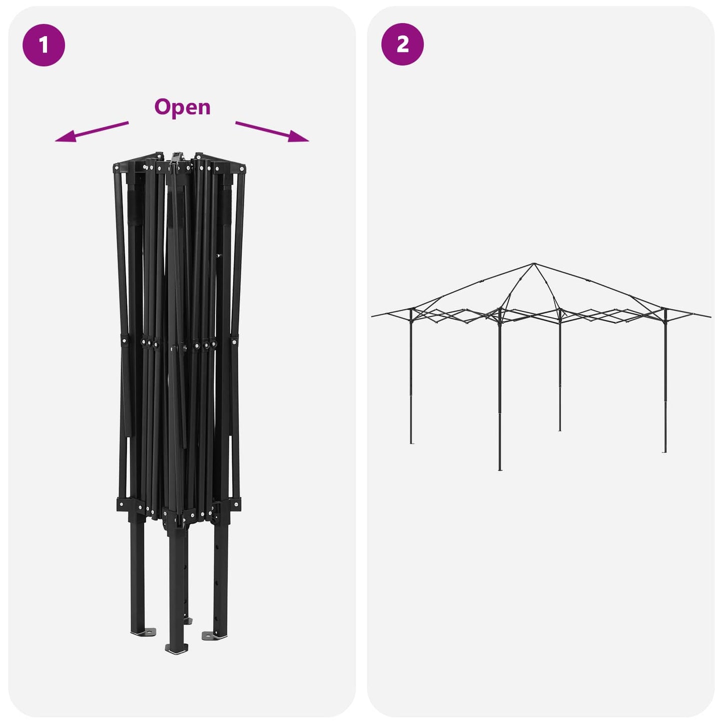 Kerti Pavilon 4 Oldalfallal 2,6 x 2,6 m