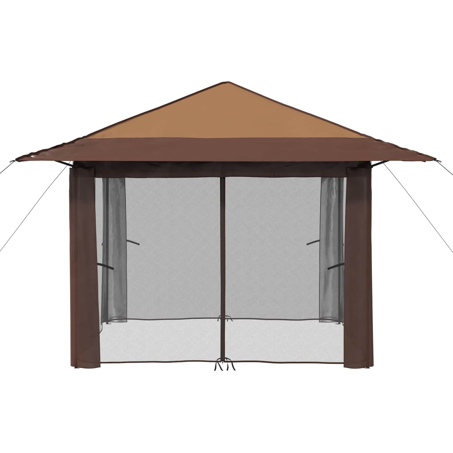 Kerti Pavilon 4 Oldalfallal 3,3 x 3,3 m Beige és barna