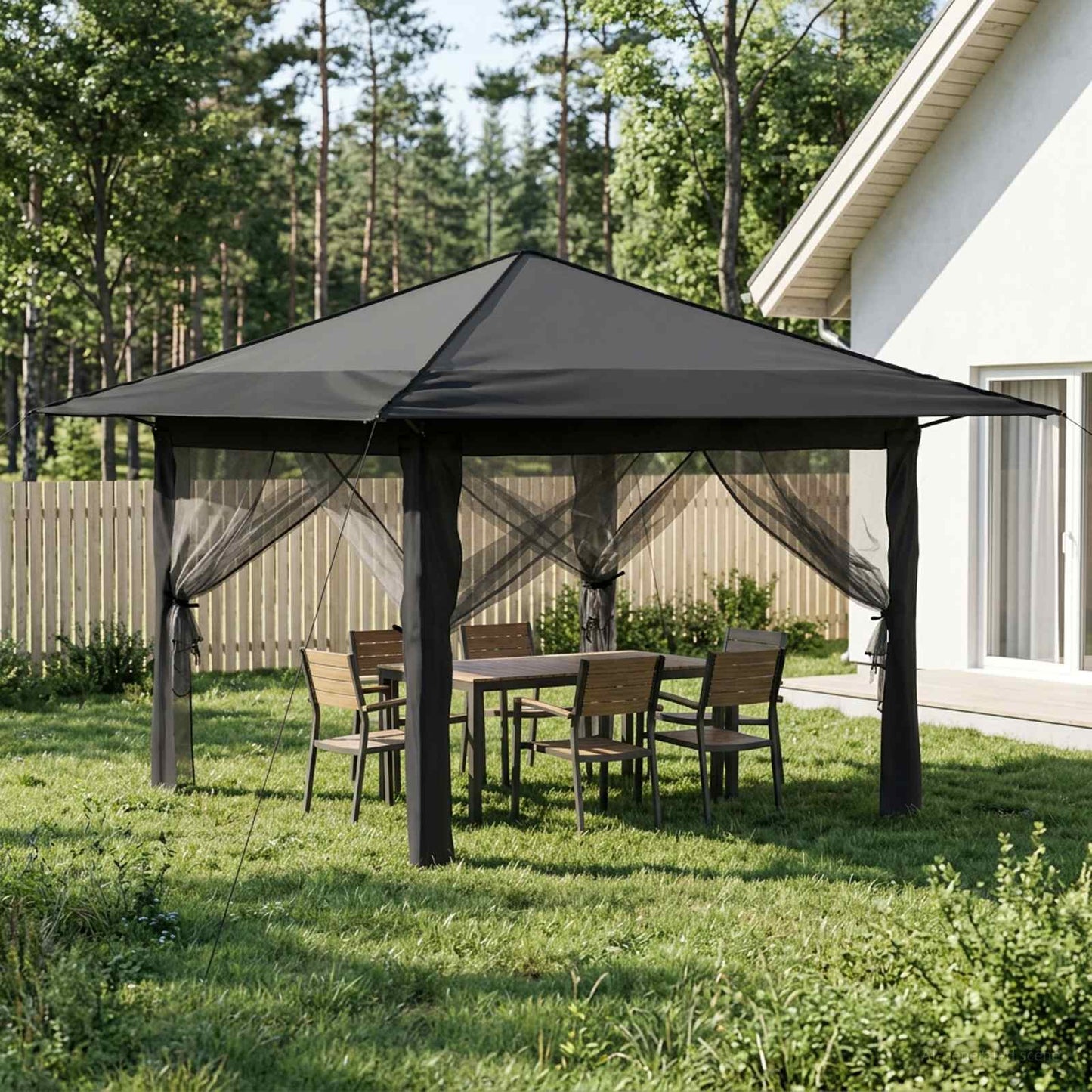 Kerti Pavilon 4 Oldalfallal 3,3 x 3,3 m
