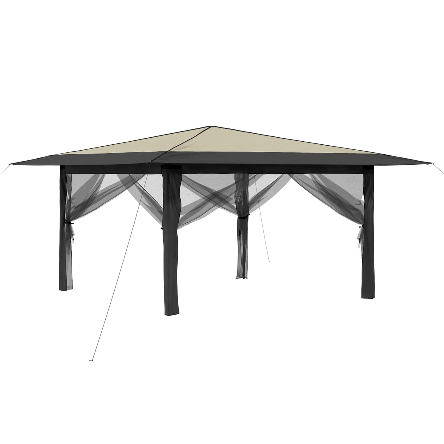 Pavilon 4 Oldalfallal 4 x 4 m Krém és Antracit