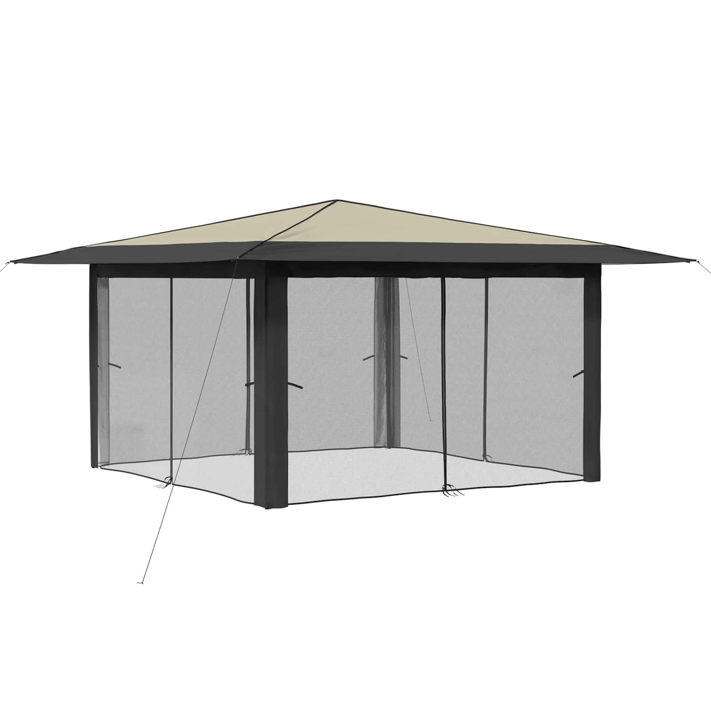 Pavilon 4 Oldalfallal 4 x 4 m Krém és Antracit