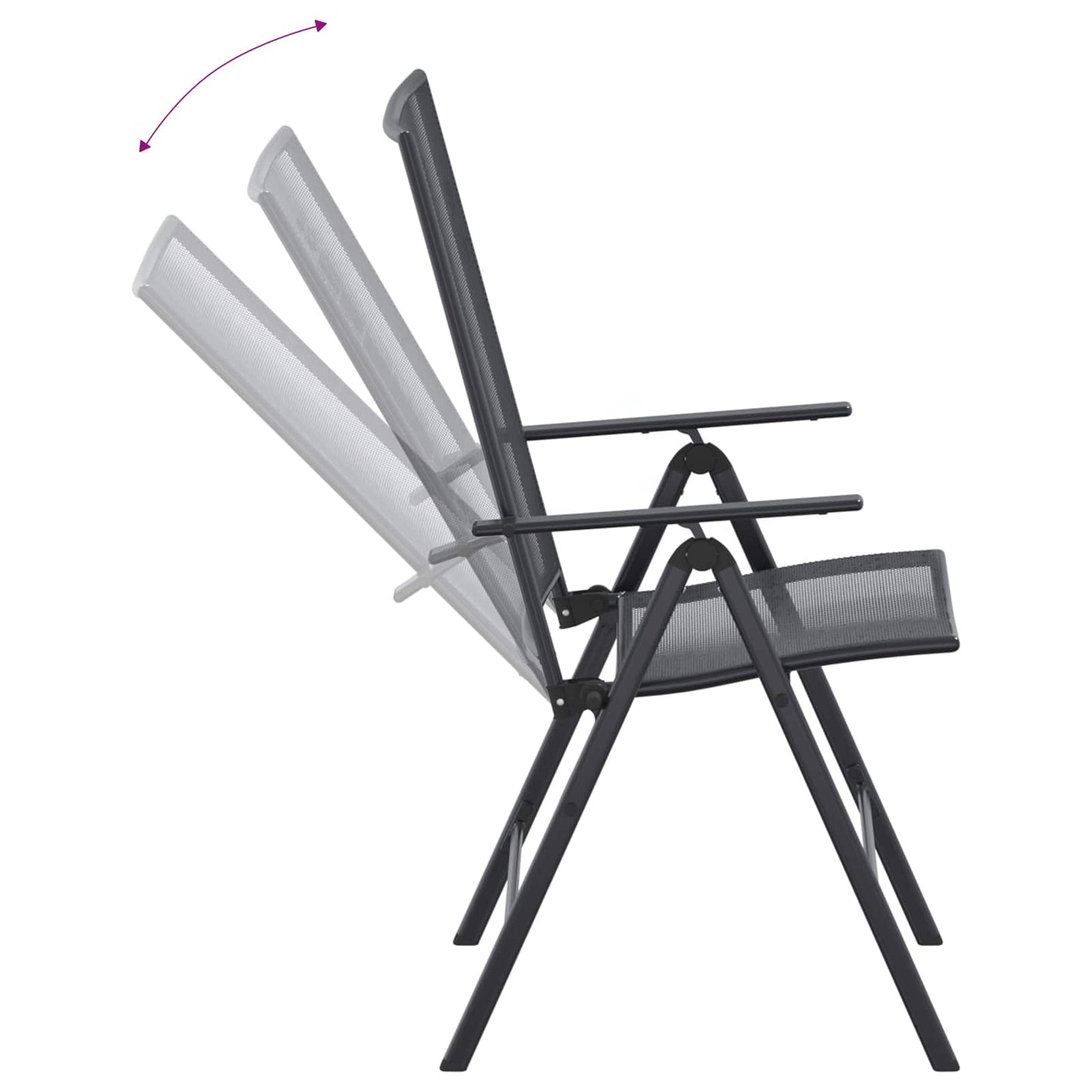 Kert étkező szett 9 pcs Antracitszürke 212 x 90 x 76 cm