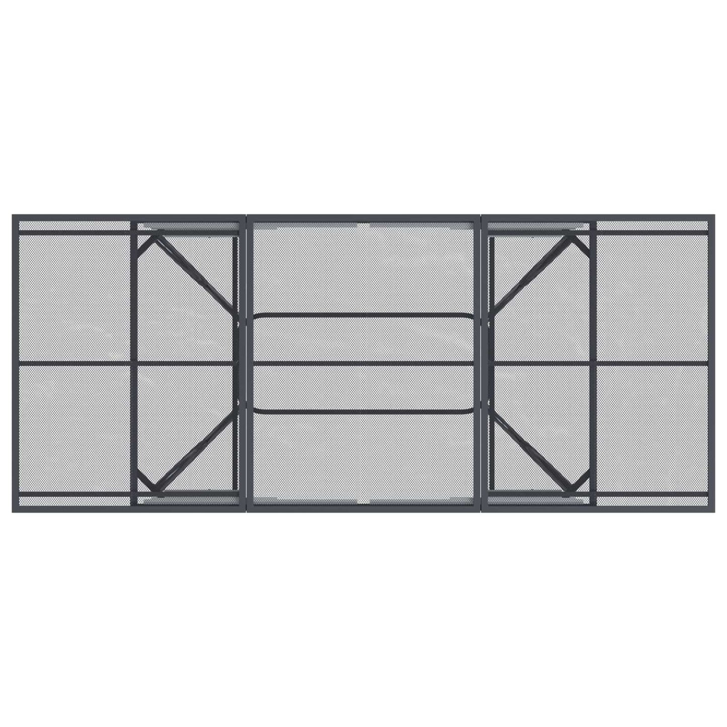 Kert étkező szett 9 pcs Antracitszürke 212 x 90 x 76 cm