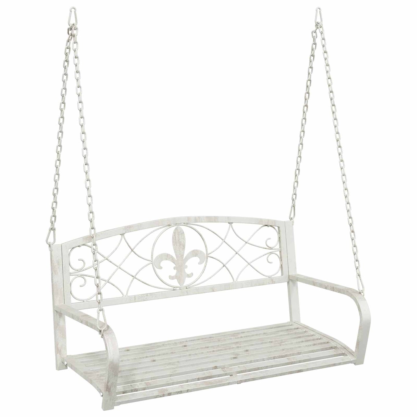 Hinta Pad Acél 110,5 x 59 x 55 cm Antik fehér