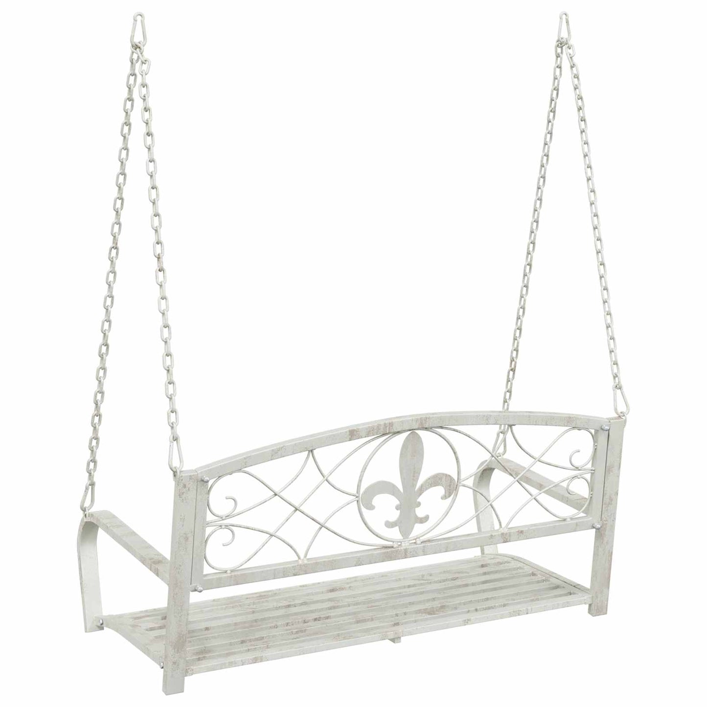 Hinta Pad Acél 110,5 x 59 x 55 cm Antik fehér