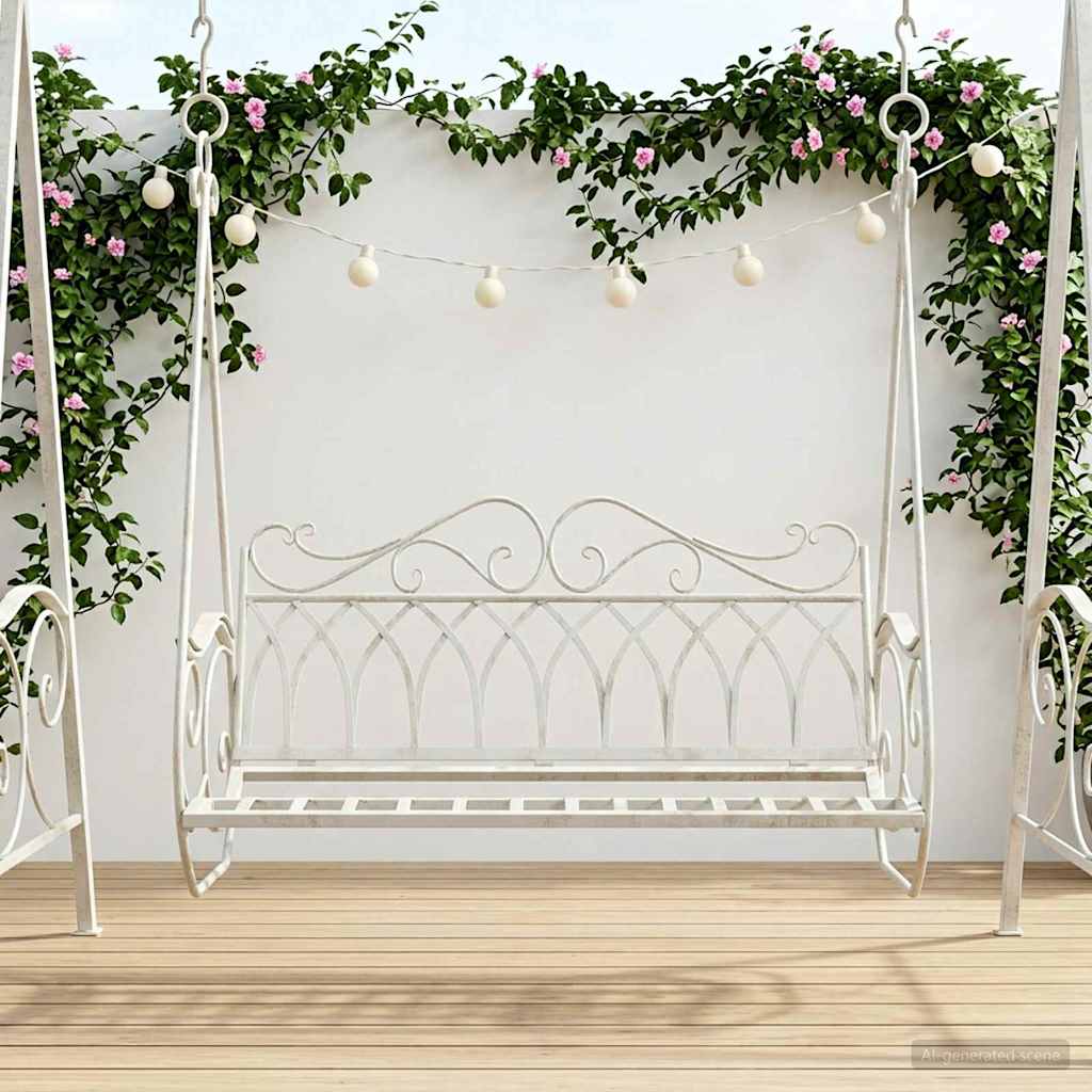Hinta Pad Acél 112 x 60 x 126,5 cm Antik fehér