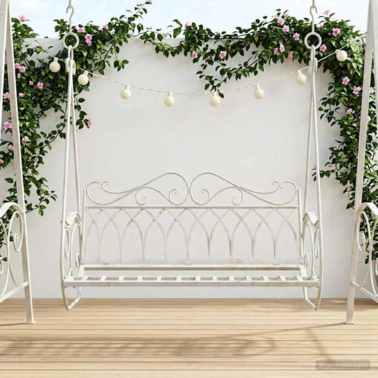 Hinta Pad Acél 112 x 60 x 126,5 cm Antik fehér