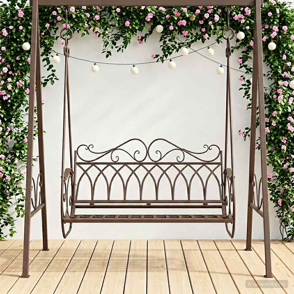 Hinta Pad Acél 112 x 60 x 126,5 cm Antik Barna