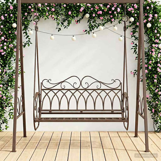 Hinta Pad Acél 112 x 60 x 126,5 cm Antik Barna