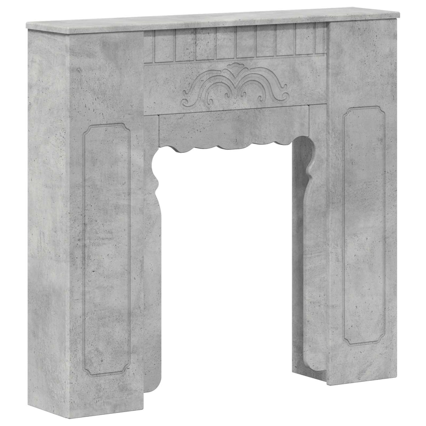 Kandallókeret Betonszürke 93 x 20 x 89 cm Szerelt Fa
