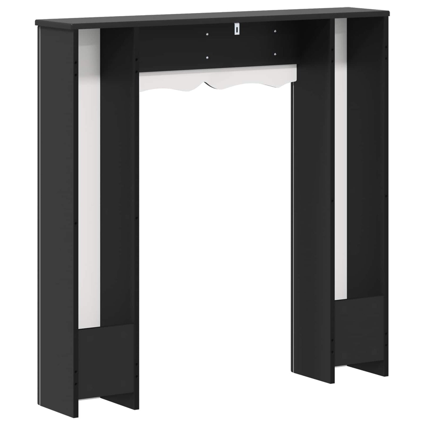 Kandallókeret Fekete 102 x 20 x 102 cm Szerelt Fa