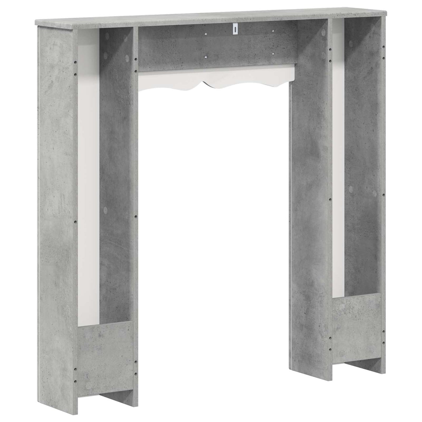 Kandallókeret Betonszürke 102 x 20 x 102 cm Szerelt Fa