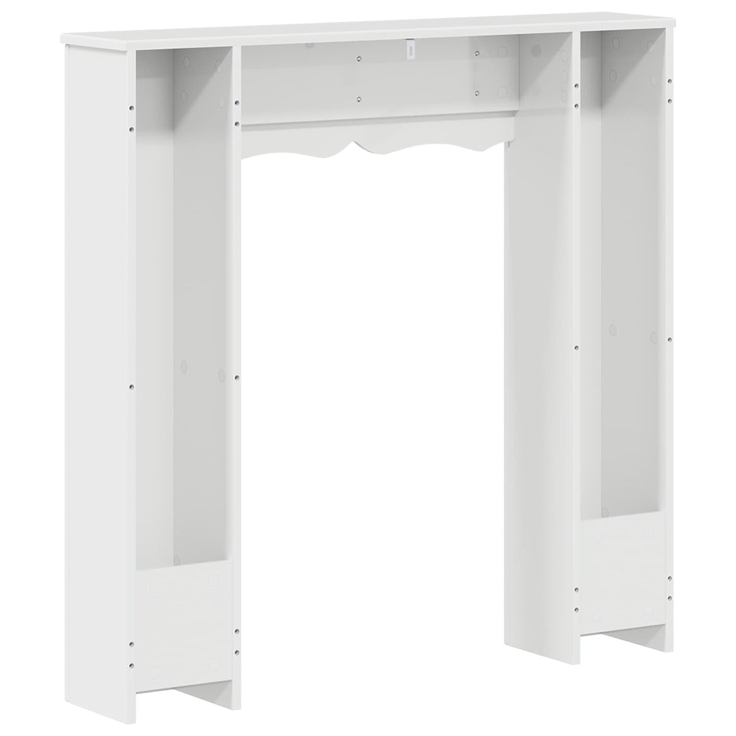 Kandallókeret Magasfényű Fehér 102 x 20 x 102 cm Szerelt Fa