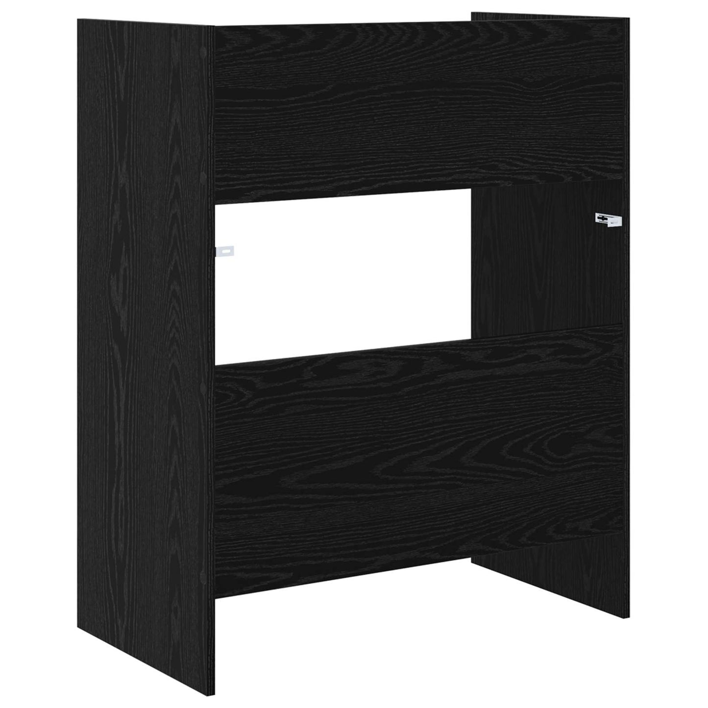 DJ Asztal Fekete Tölgy 102 x 45 x 102 cm Szerelt Fa
