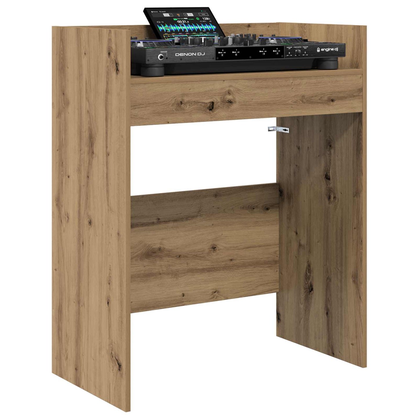 DJ Asztal Kézműves Tölgy 102 x 45 x 102 cm Szerelt Fa