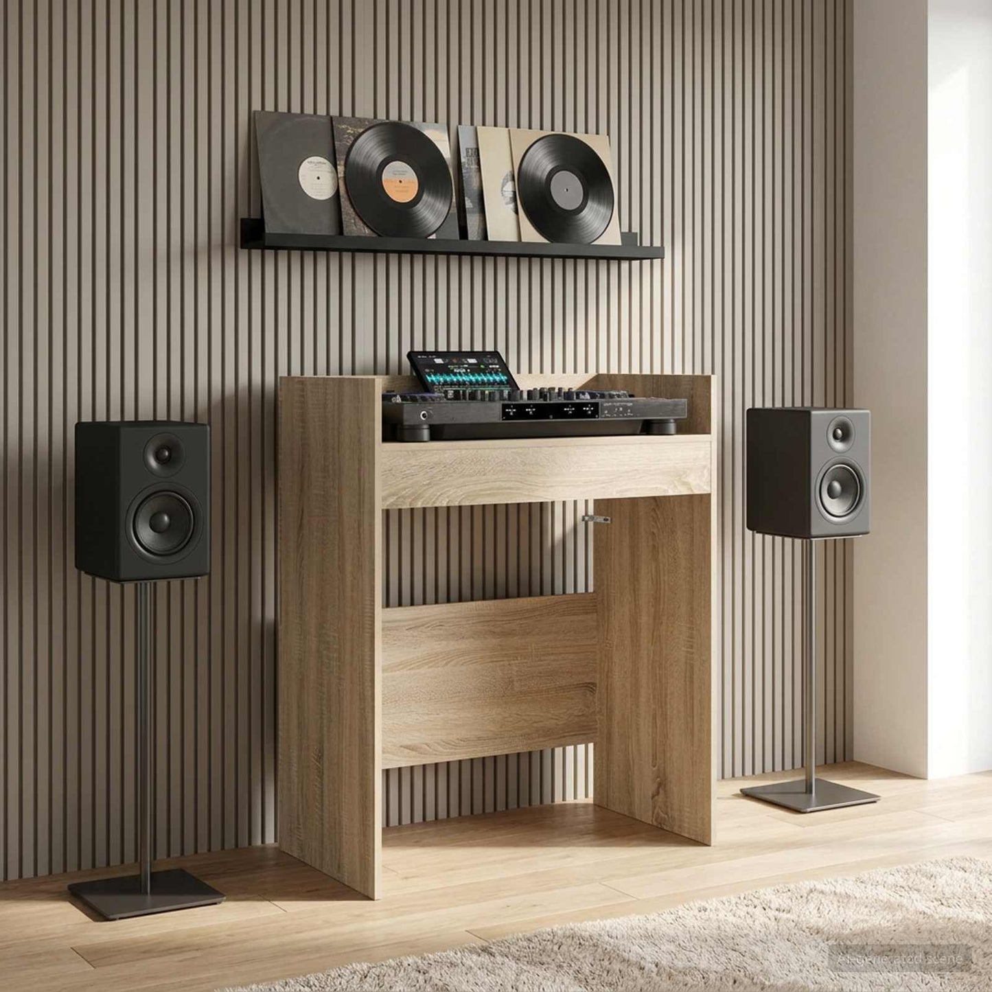 DJ Asztal Sonoma Tölgy 82 x 45 x 102 cm Szerelt Fa