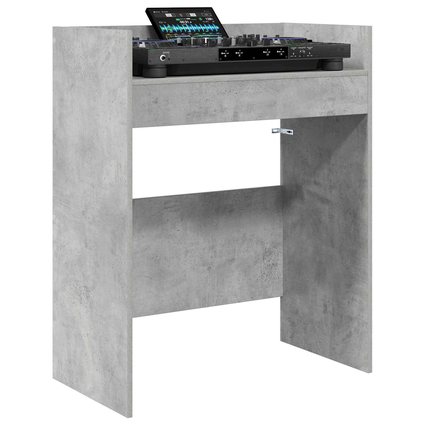 DJ Asztal Betonszürke 82 x 45 x 102 cm Szerelt Fa