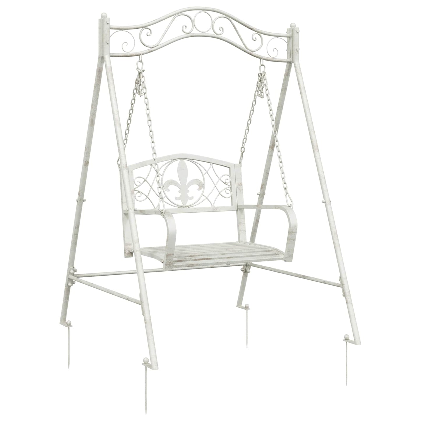 Hinta Pad Acél 113 x 121,5 x 168 cm Antik fehér