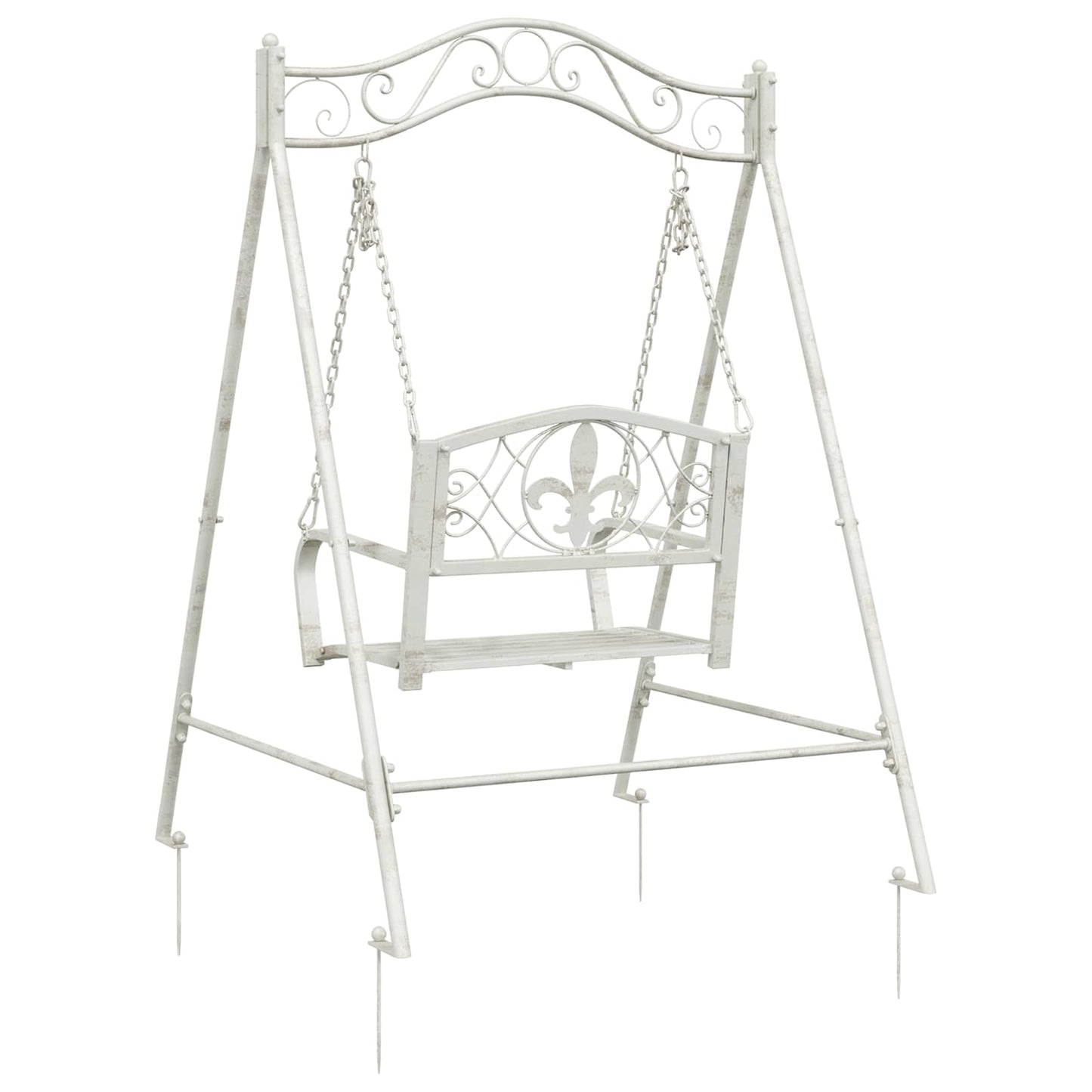 Hinta Pad Acél 113 x 121,5 x 168 cm Antik fehér