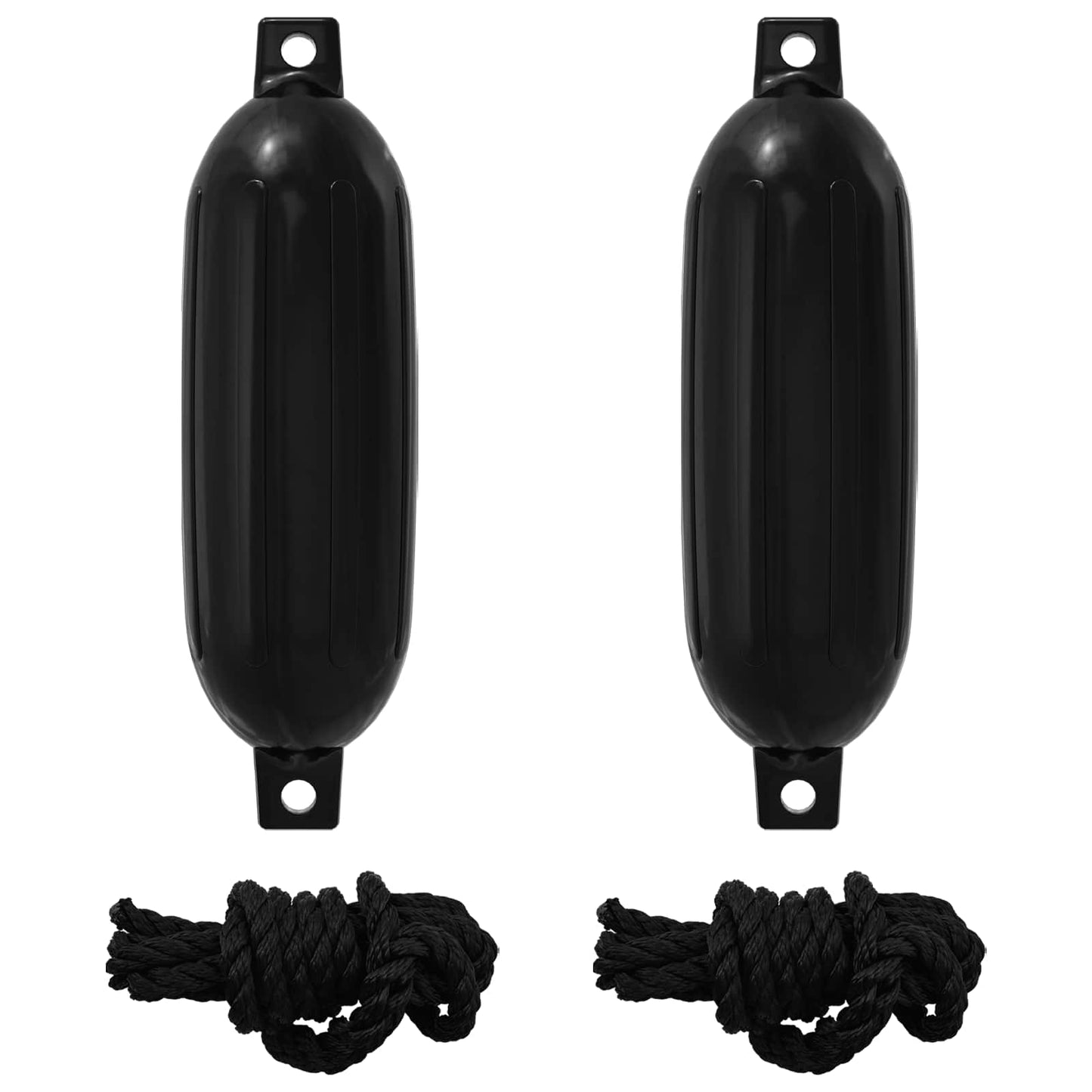 Hajó 2 db Ø 14 x 50 cm Fekete PVC
