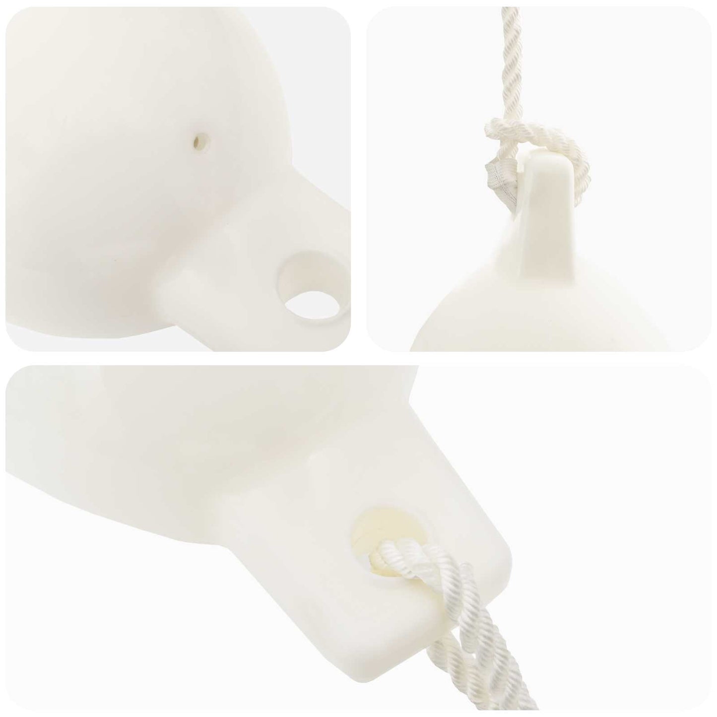 Hajó 2 db Ø 11 x 40 cm Fehér PVC
