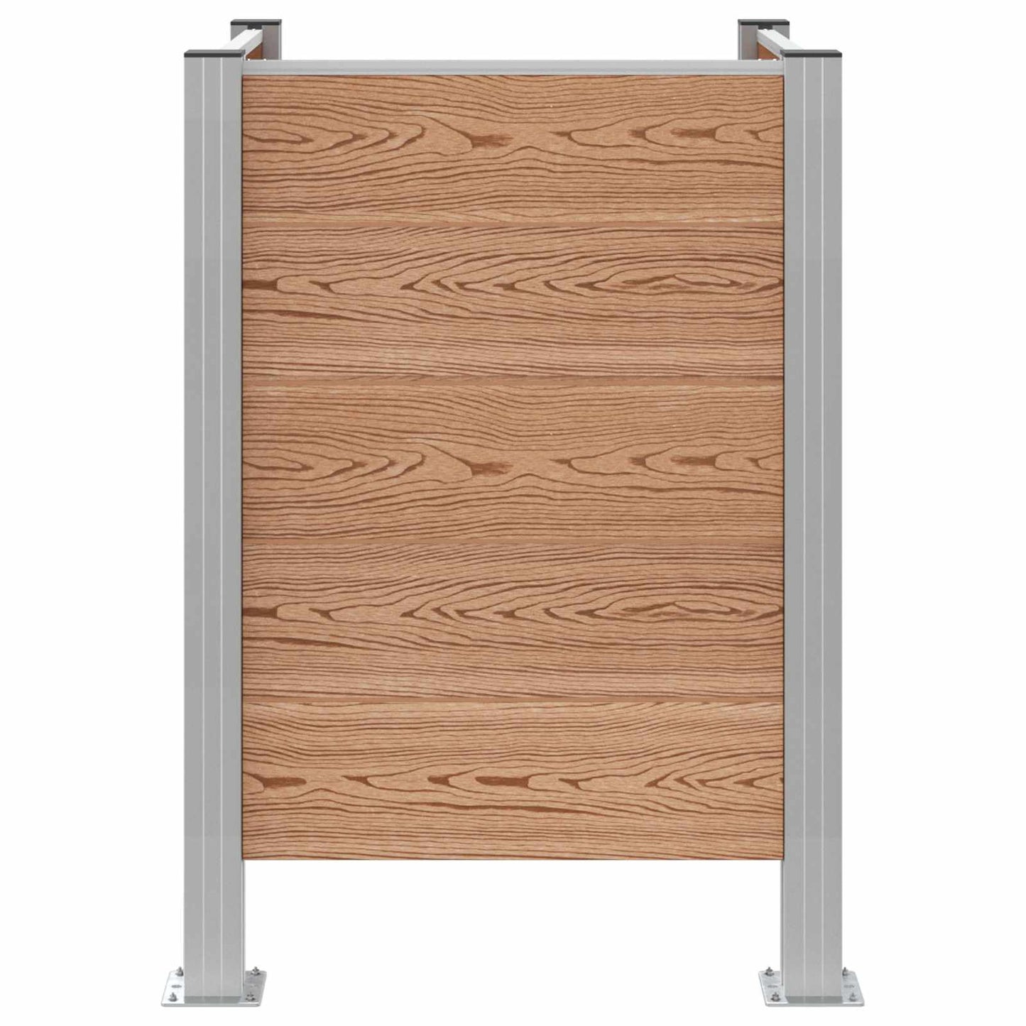 Hulladék Gyűjtő Kerítés Barna 85 x 85 x 115 cm Alumínium és WPC