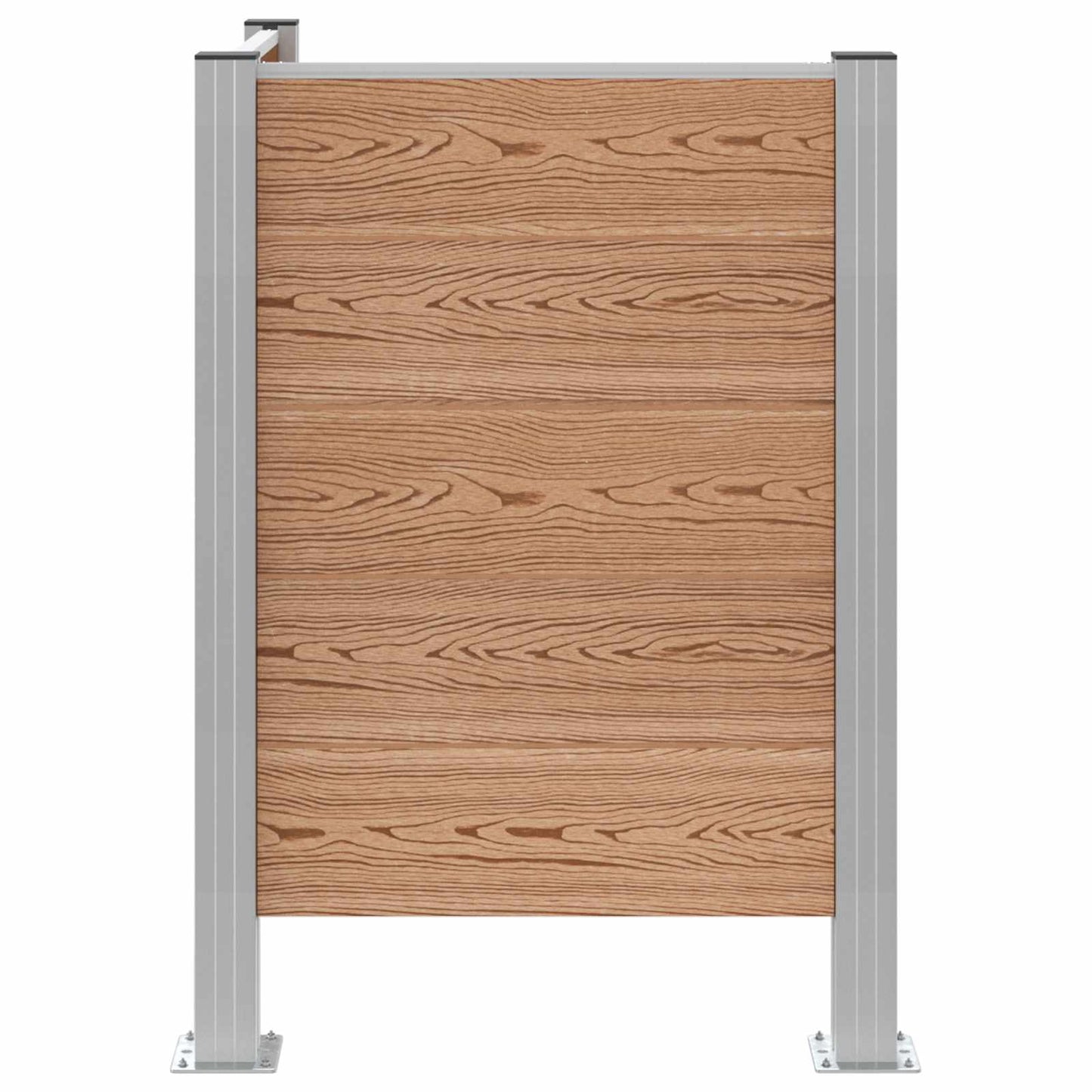 Hulladék Gyűjtő Kerítés Barna 85 x 85 x 115 cm Alumínium és WPC