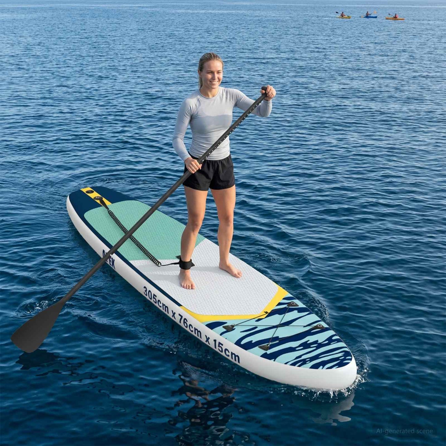 Felfújható Álló Paddle Board APEX 305 x 76 x 15 cm Kék számára
