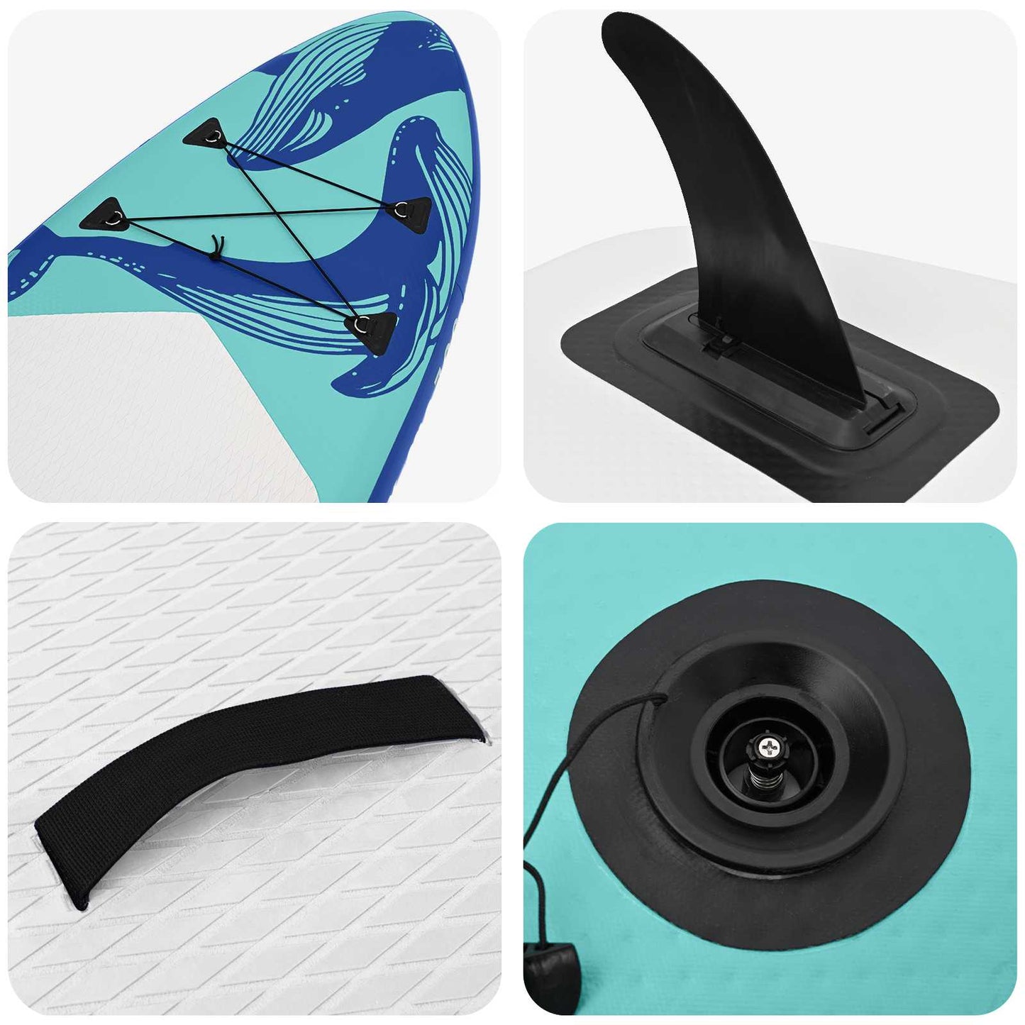 Felfújható Stand Up Paddle Board HYDROS 335 x 76 x 15 cm Türkiz