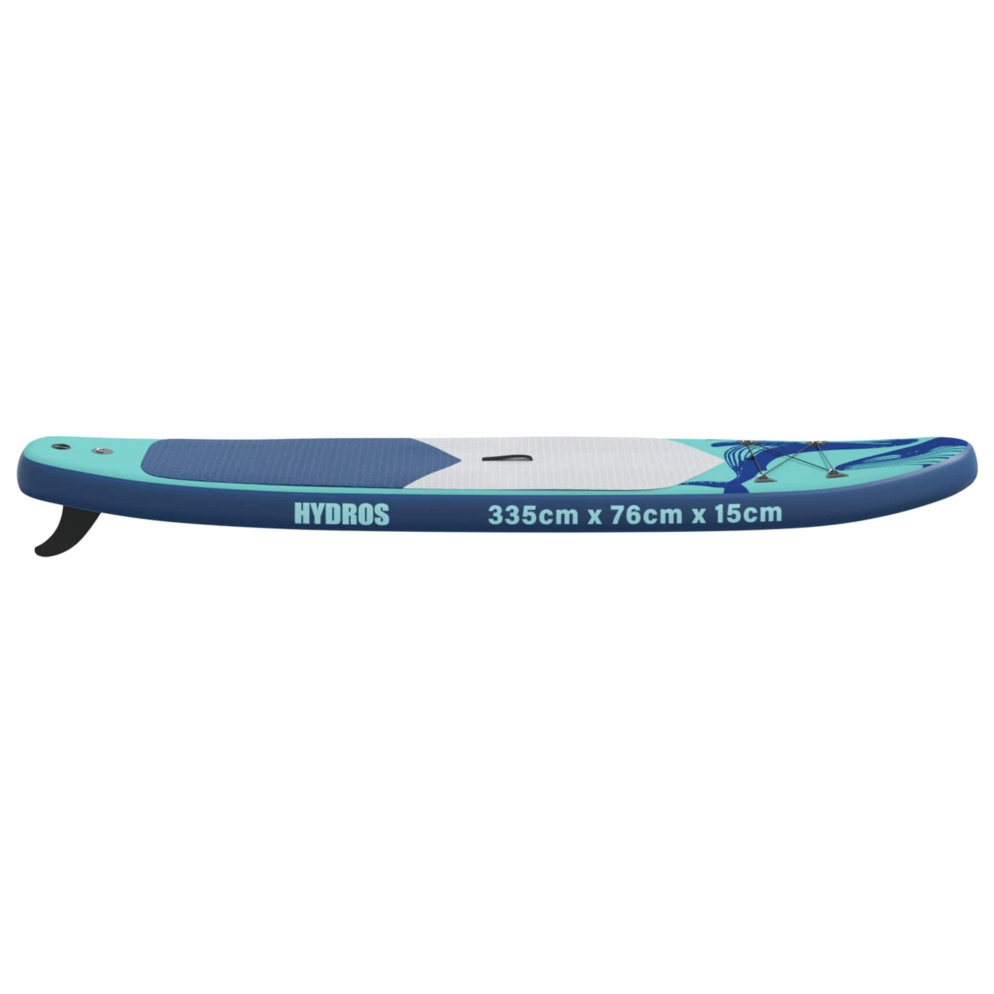 Felfújható Stand Up Paddle Board HYDROS 335 x 76 x 15 cm Türkiz