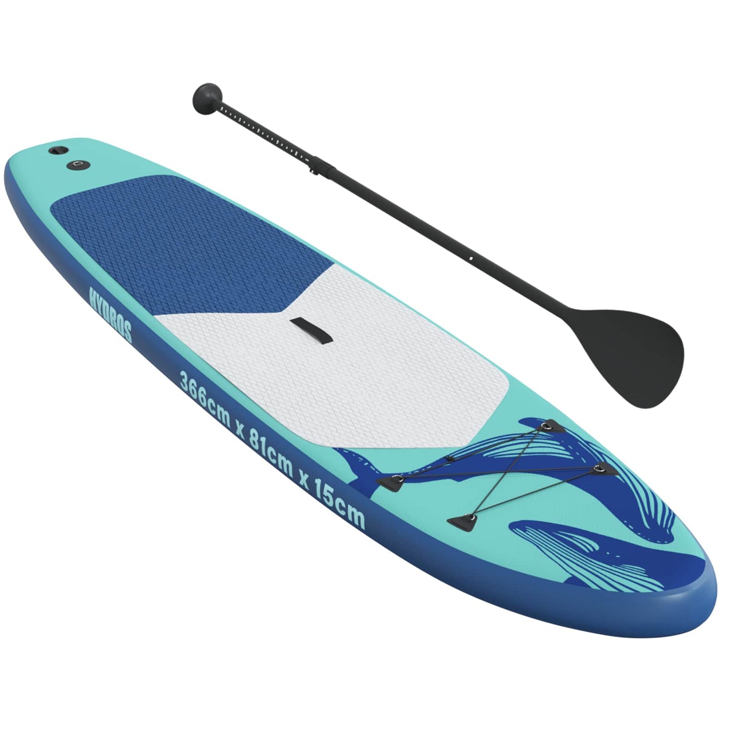 Felfújható Stand Up Paddle Board HYDROS 366 x 81 x 15 cm Türkiz