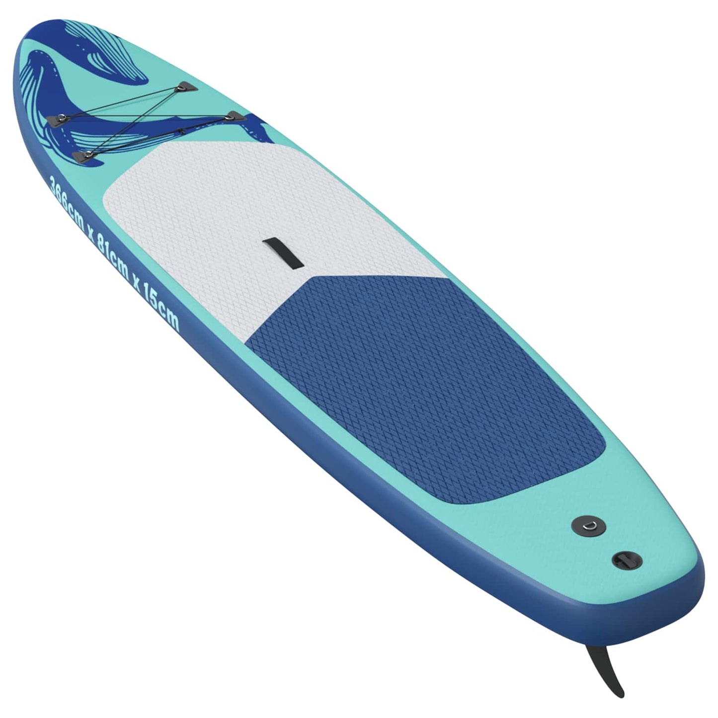 Felfújható Stand Up Paddle Board HYDROS 366 x 81 x 15 cm Türkiz
