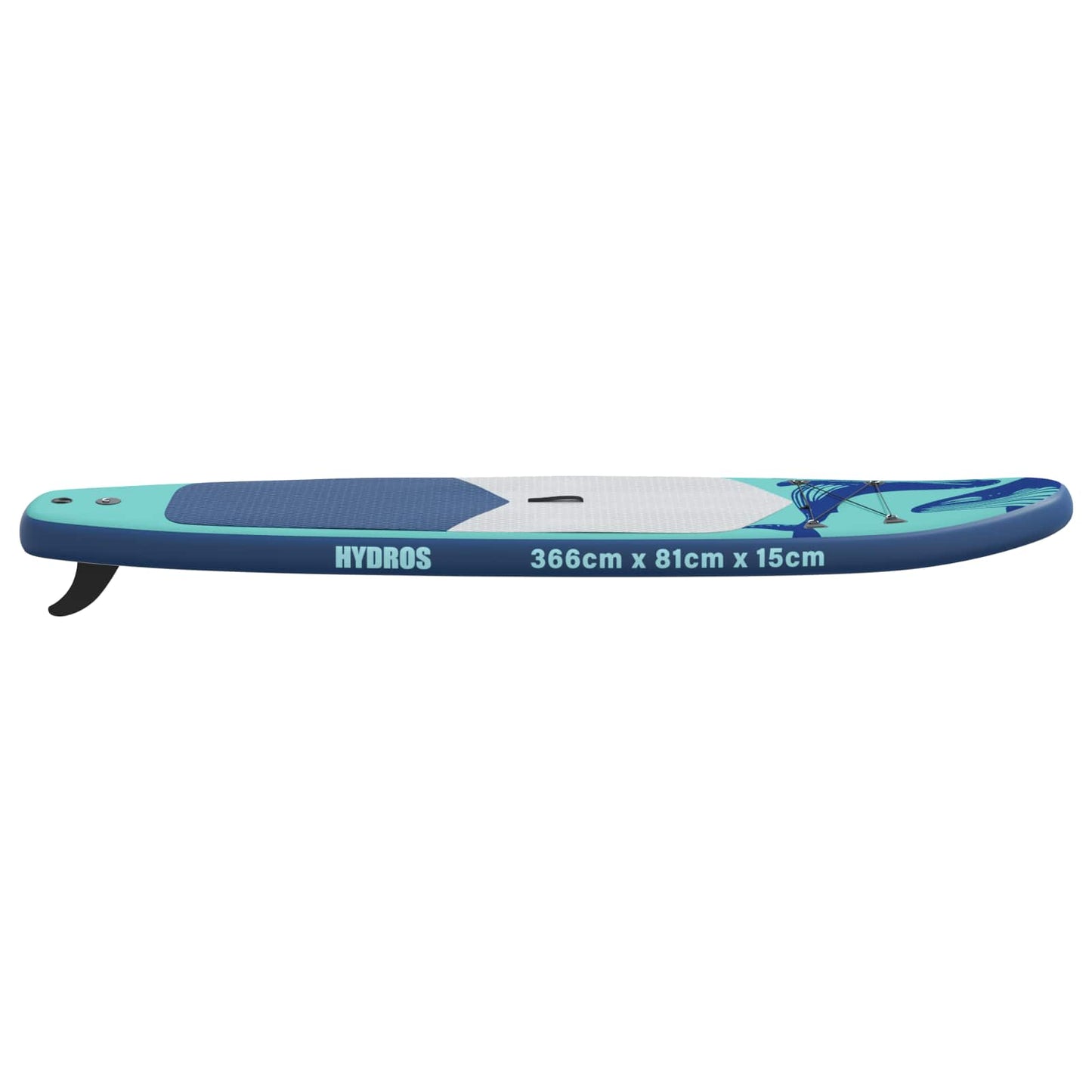 Felfújható Stand Up Paddle Board HYDROS 366 x 81 x 15 cm Türkiz