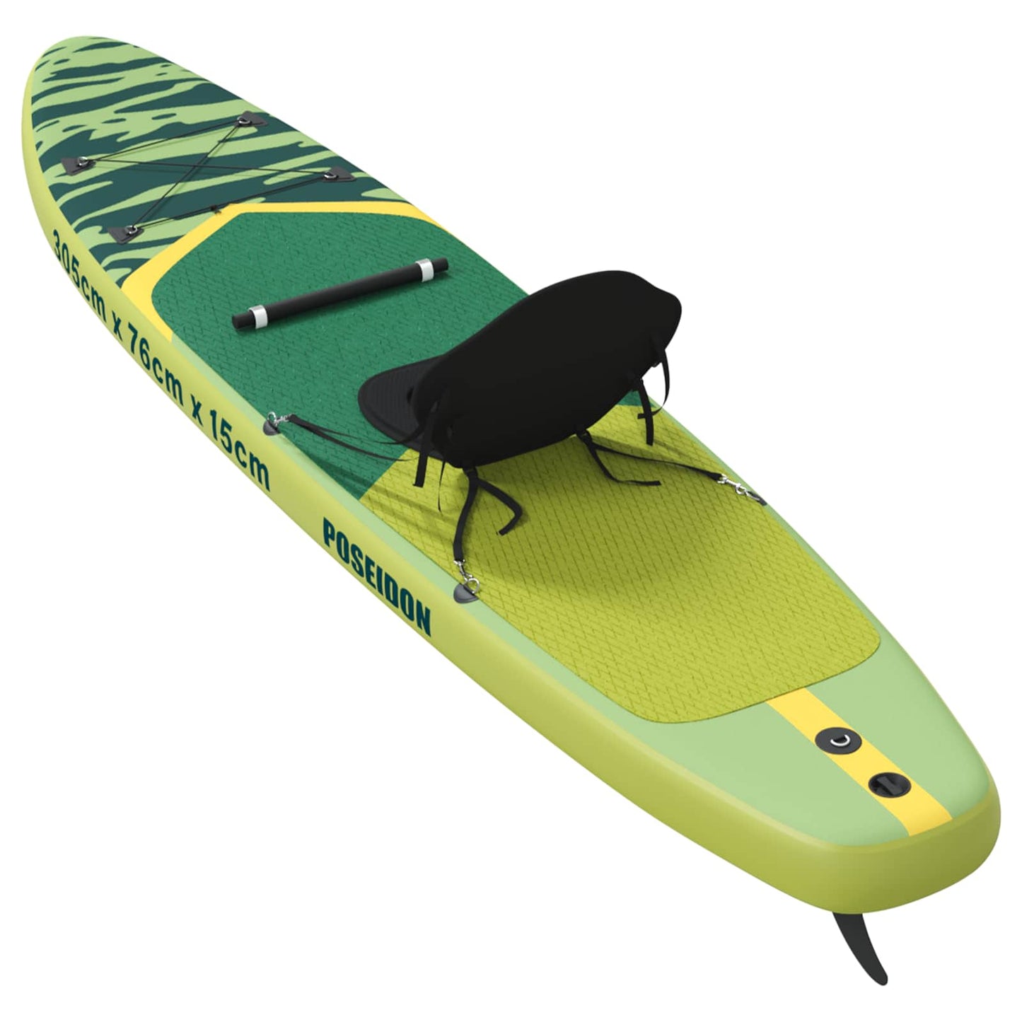 SUP tábla ülőhellyel 2 az 1-ben POSEIDON 305 x 76 x 15 cm Zöld