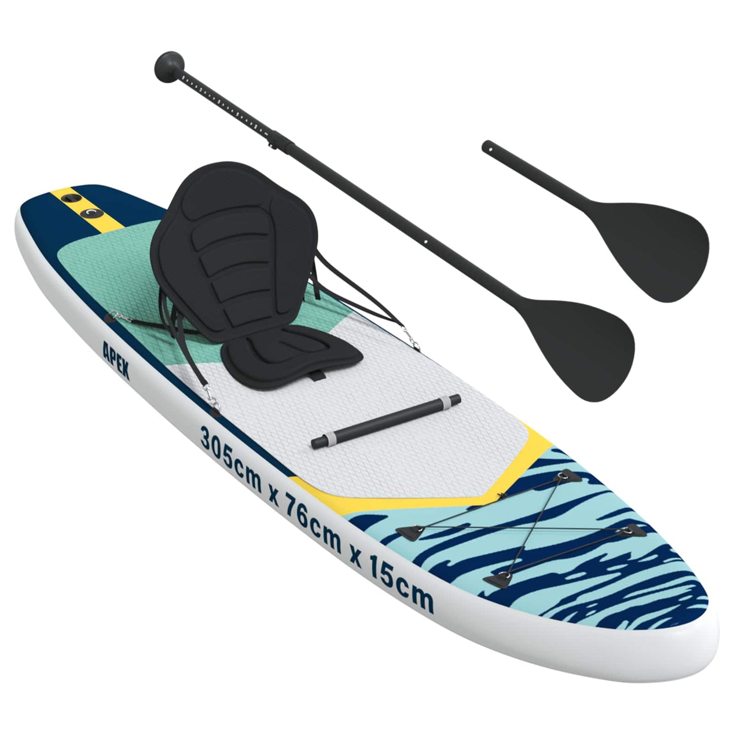 SUP tábla ülőhellyel 2 az 1-ben APEX 305 x 76 x 15 cm Kék