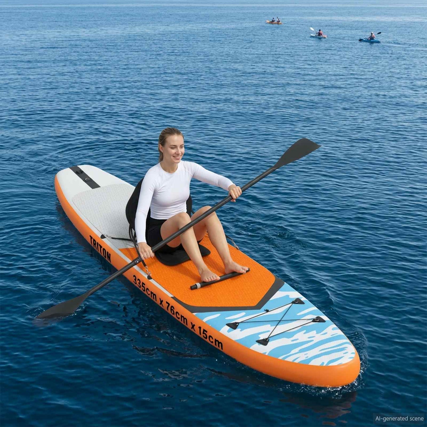 SUP tábla ülőhellyel 2 az 1-ben TRITON 335 x 76 x 15 cm Kék