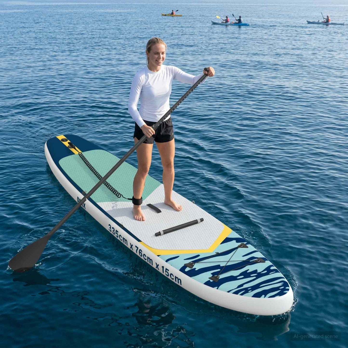 SUP tábla ülőhellyel 2 az 1-ben APEX 335 x 76 x 15 cm Kék