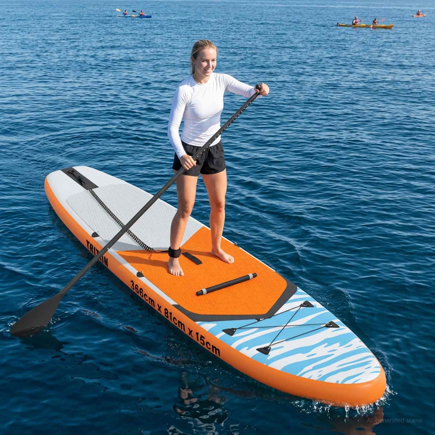 SUP tábla ülőhellyel 2 az 1-ben TRITON 366 x 81 x 15 cm Kék