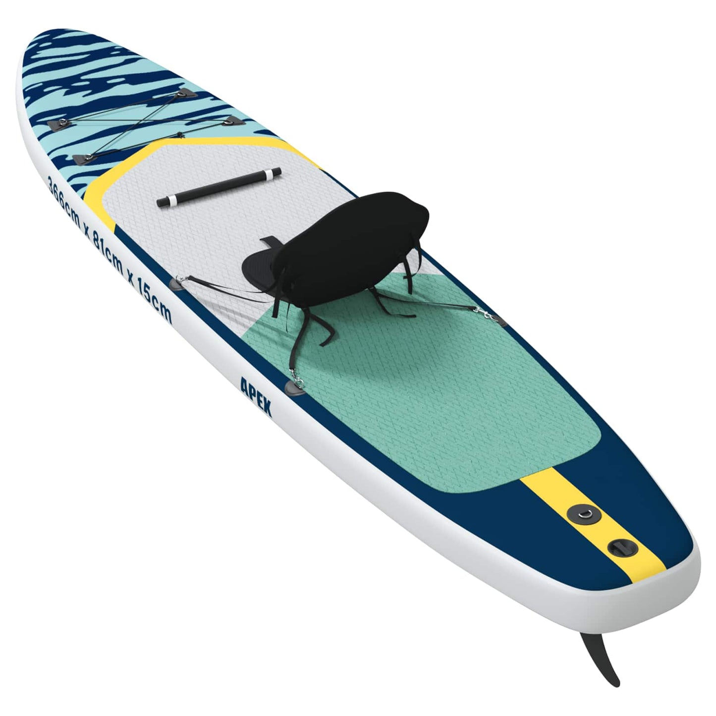 SUP tábla ülőhellyel 2 az 1-ben APEX 366 x 81 x 15 cm Kék