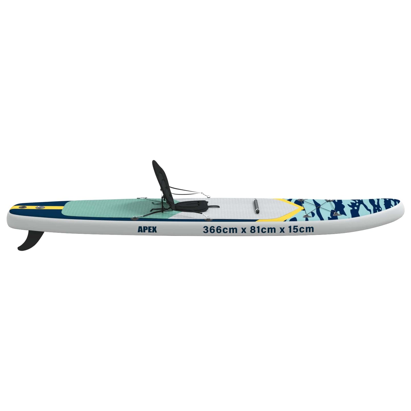 SUP tábla ülőhellyel 2 az 1-ben APEX 366 x 81 x 15 cm Kék