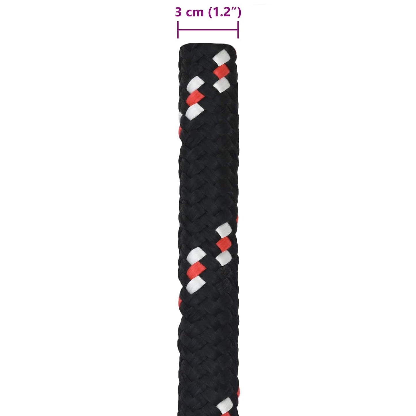 Csónak Kötél 25 m 3 Fekete és piros PP