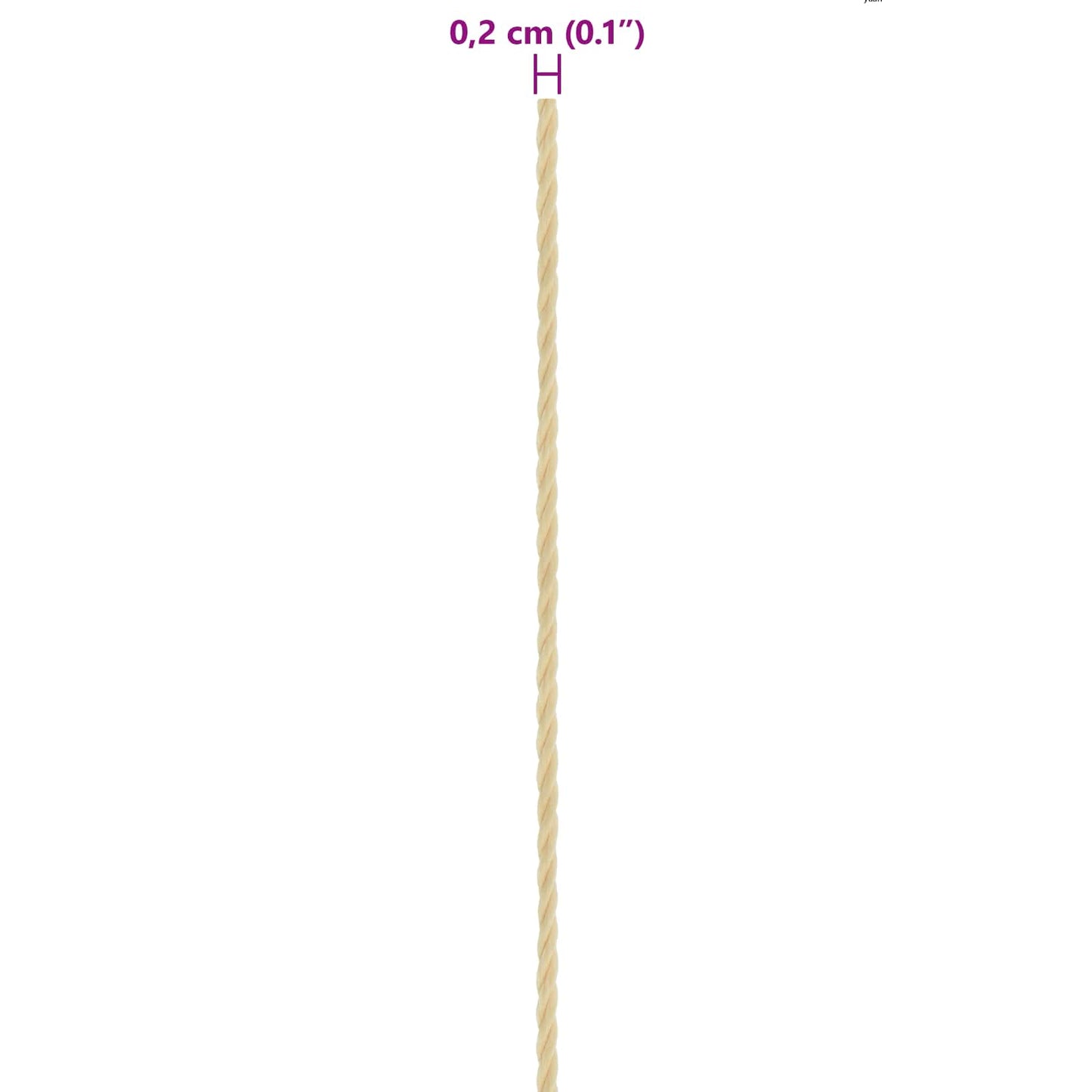 Csónak Kötél 25 m 0.2 Természetes PP