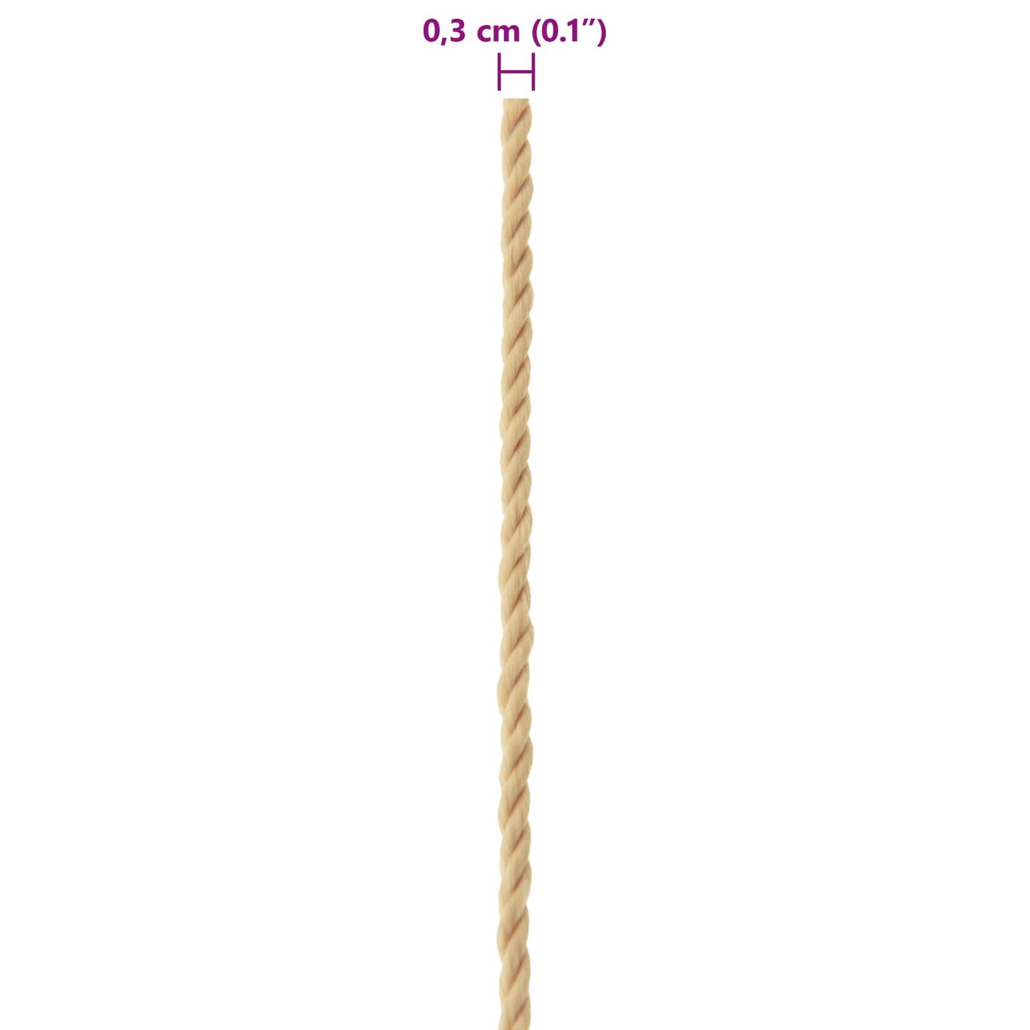 Csónak Kötél 50 m 0.3 Természetes PP