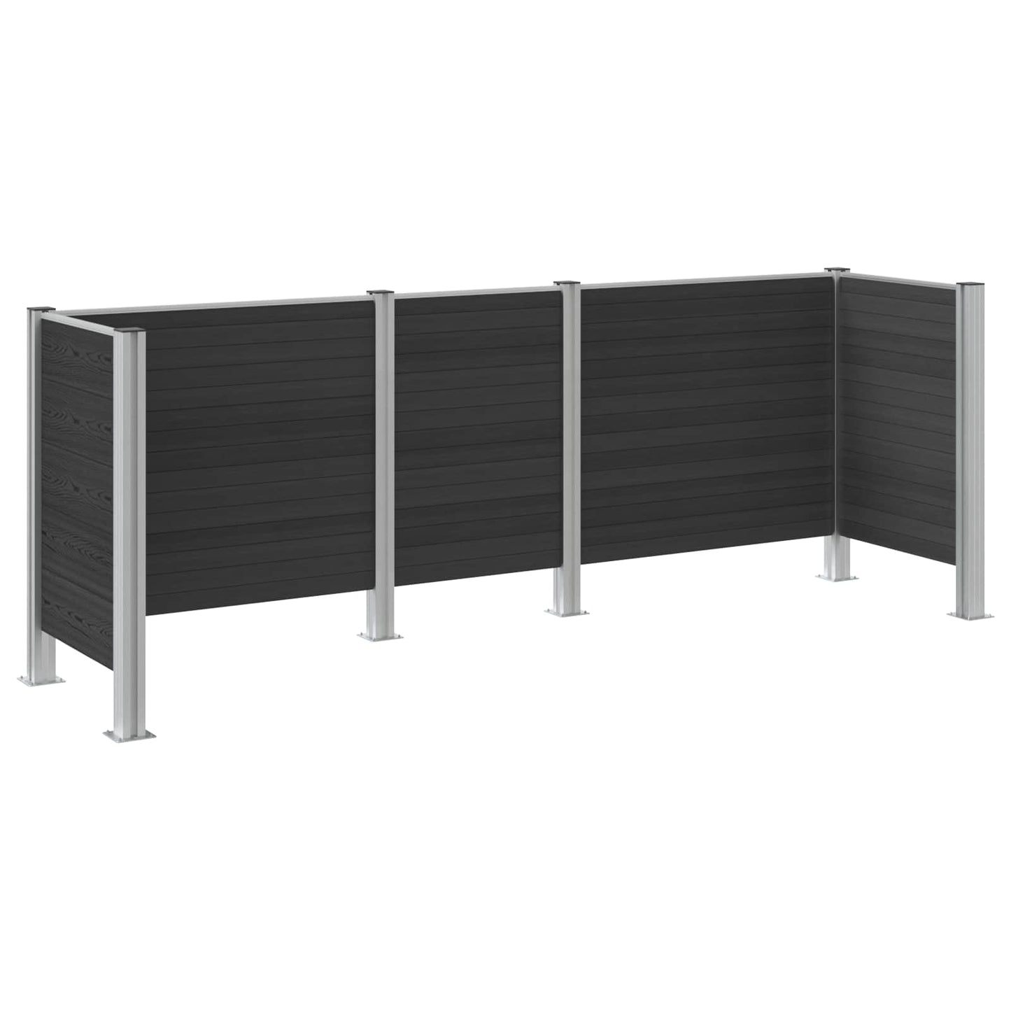 Hulladék Gyűjtő Kerítés Szürke 315 x 85 x 115 cm