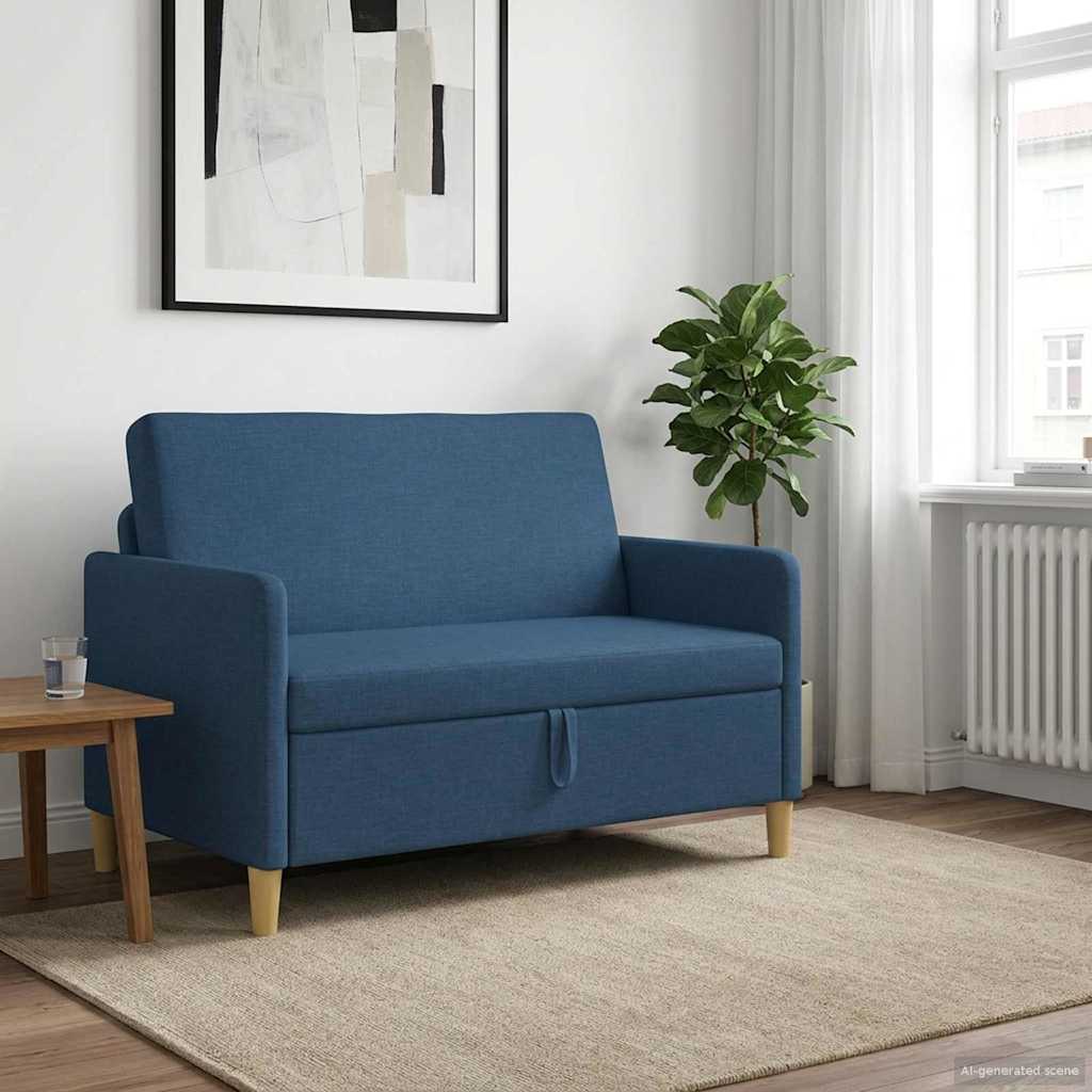 Tárolós Kanapé Kék 122 x 78 x 87 cm Poliészter
